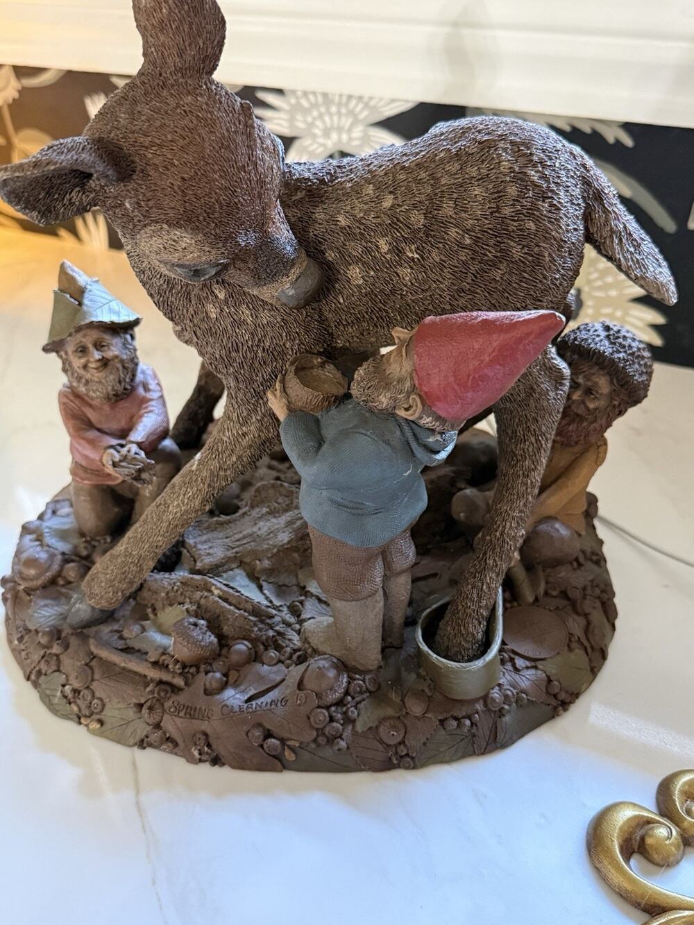 Rare Tom Clark/ Tim Wolfe Figurine “Spring Cleaning” 1993, Signed, 12 In Tall